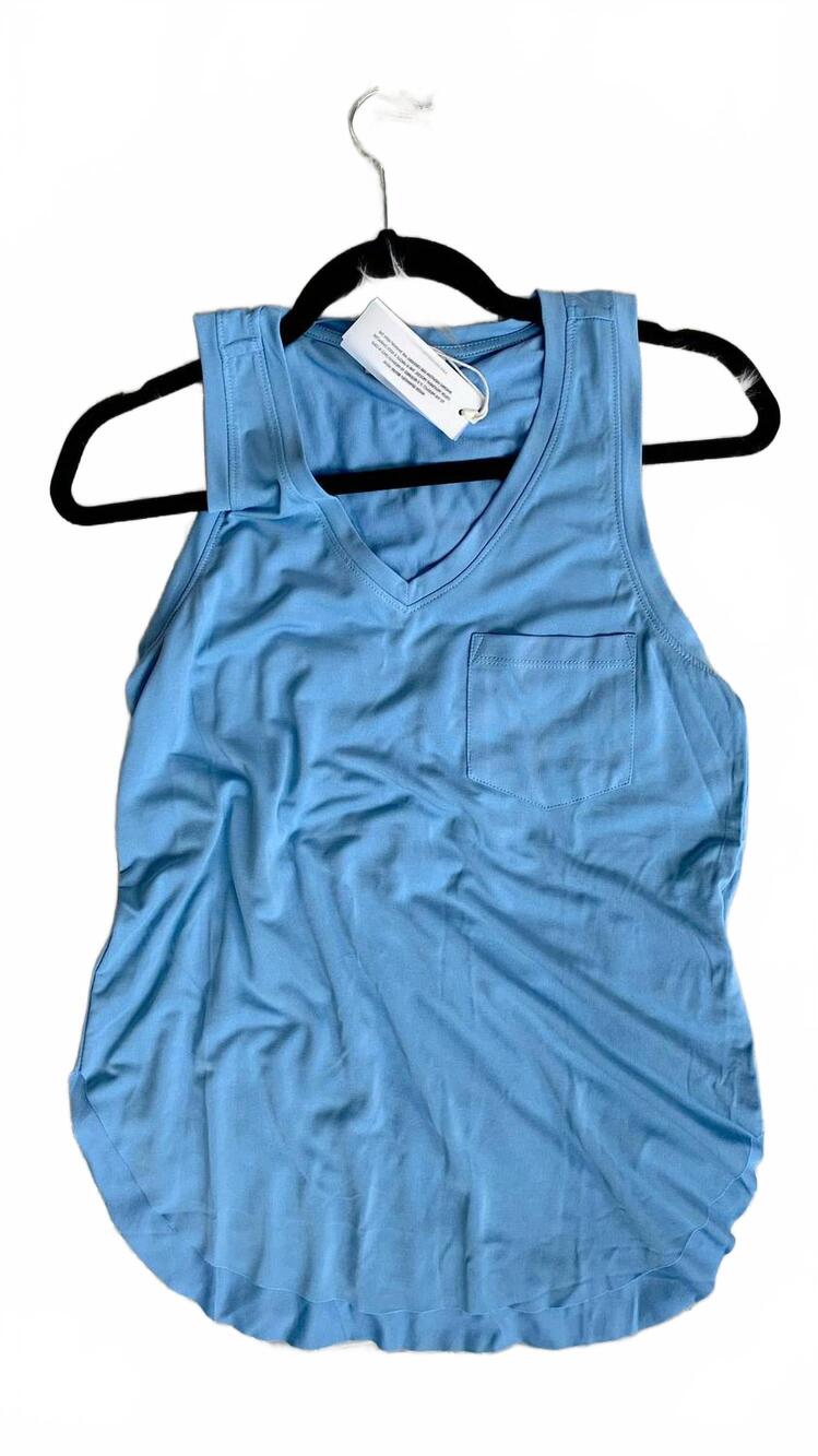 NEW ANOTHER LOVE women's baby esther tank top in azure